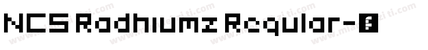 NCS Radhiumz Regular字体转换